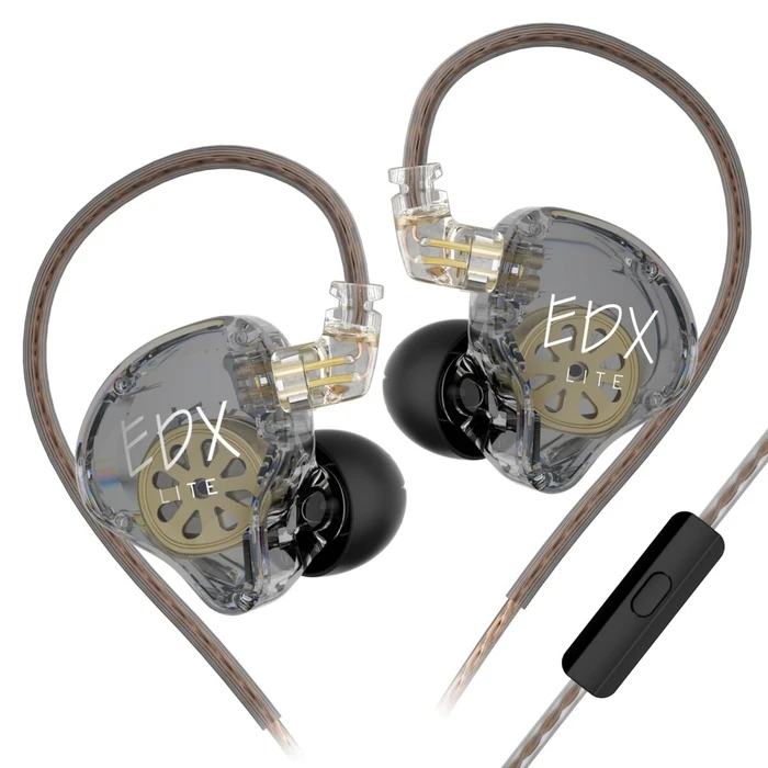 In Ear Monitor KZ EDX Lite Transparent Grey With Mic