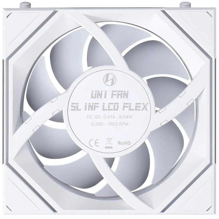 LIAN LI UNI FAN SL-INF LCD FLEX Reverse 120mm 3τεμ. Λευκό (χωρίς ελεγκτή)