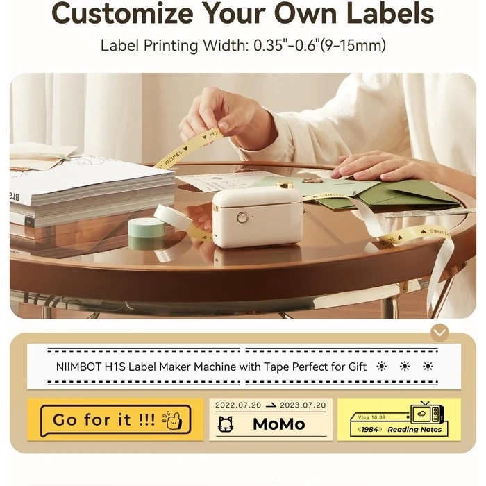 Θερμικός Εκτυπωτής Αποδείξεων Niimbot H1S 0.5-INCH BEIGE