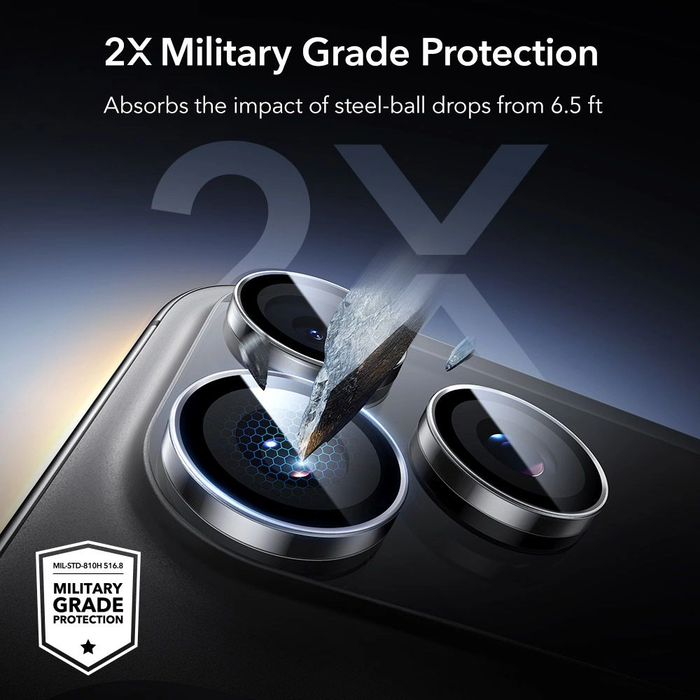 ESR Armorite Camera Protector for Apple iPhone 14 Pro / 14 Pro Max / 15 Pro / 15 Pro Max / 16 Pro / 16 Pro Max / 17 Pro / 17 Pro Max Clear