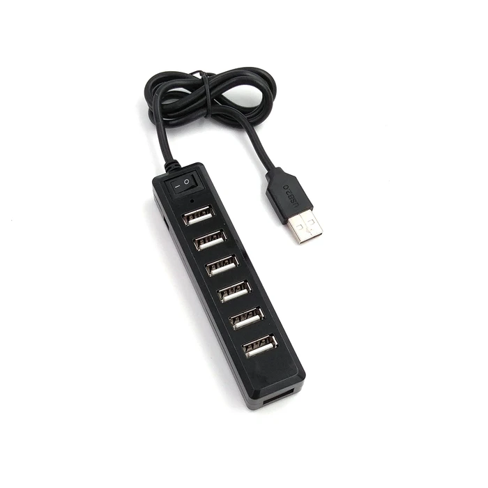 USB Hub Lamtech 7 PORTS Black