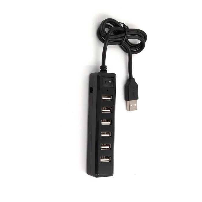 USB Hub Lamtech 7 PORTS Black