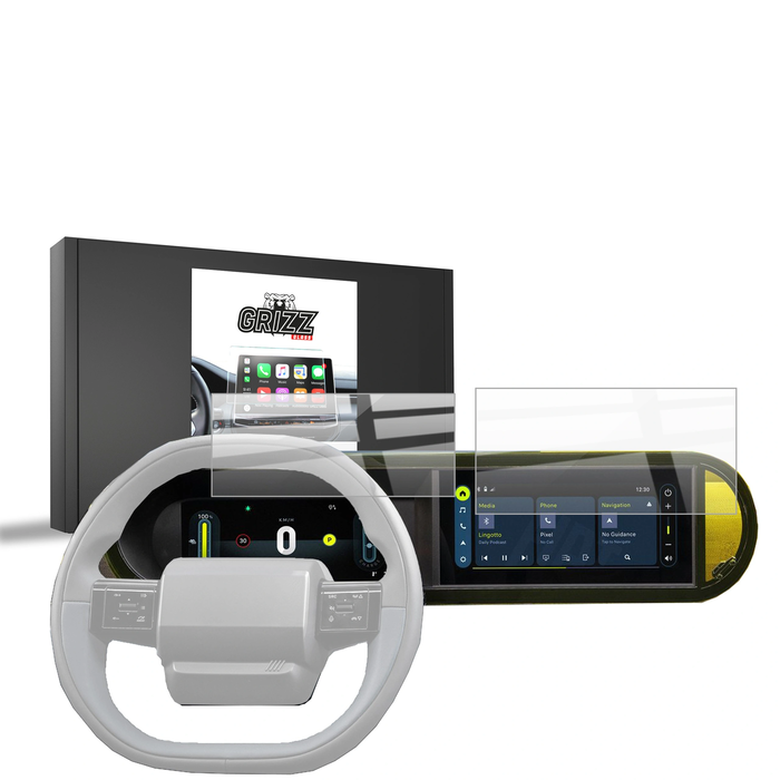 Ceramic GrizzGlass CarDisplay Protection Fiat Grande Panda 10,25" (2025-2026) [2in1]