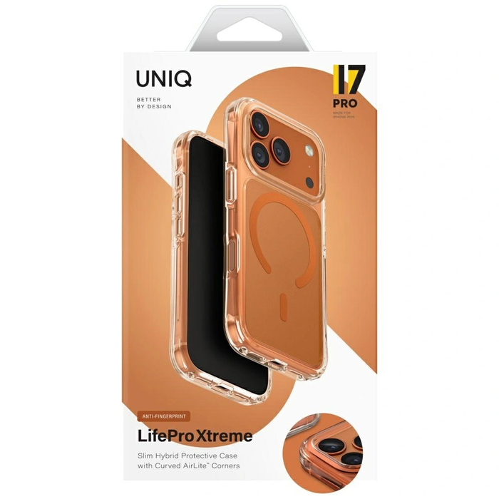 UNIQ LifePro Xtreme Apple iPhone 17 Pro MagClick Charging orange