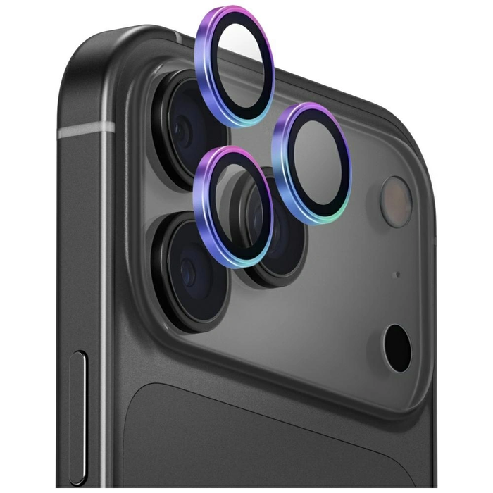 UNIQ Optix Aluminium Camera Lens Protector Apple iPhone 17 Pro / iPhone 17 Pro Max with an applicator opal
