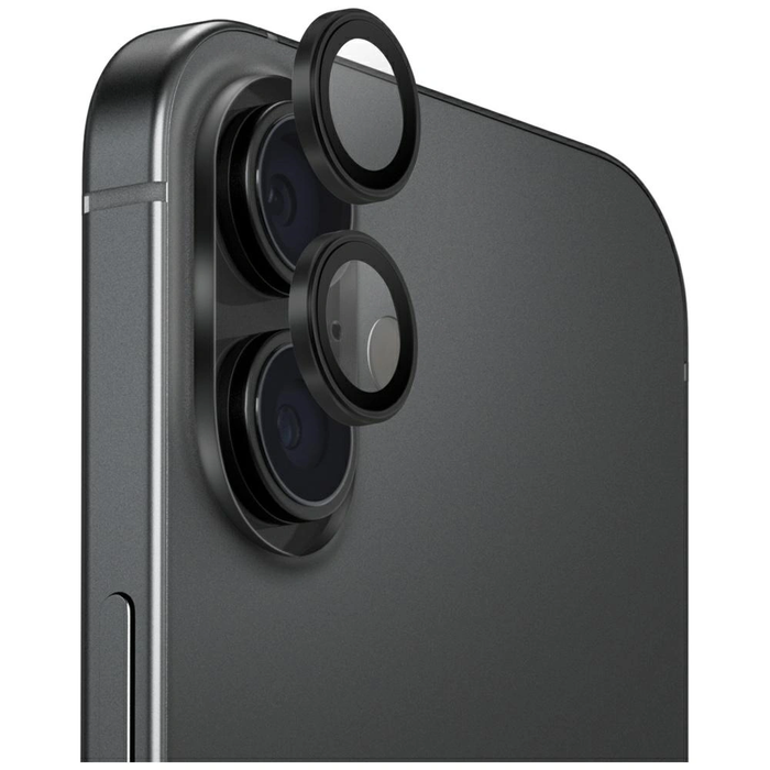 UNIQ Optix Aluminium Camera Lens Protector Apple iPhone 17 with an applicator black
