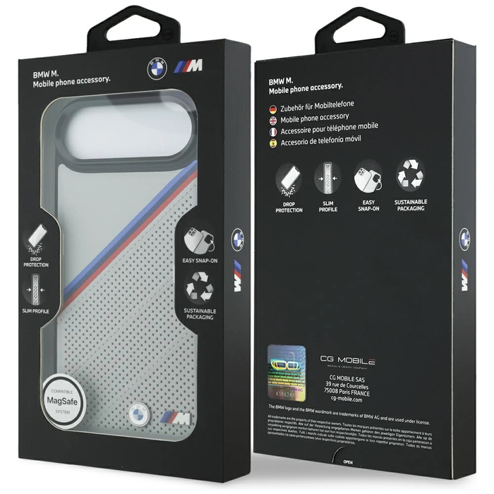 BMW M Tricolor Metal Logo MagSafe Apple iPhone Air grey