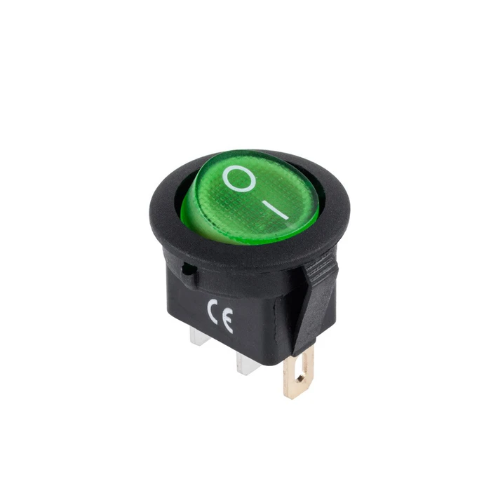 Default DM 12V ON OFF Rocker Switch with Indicator Light Green