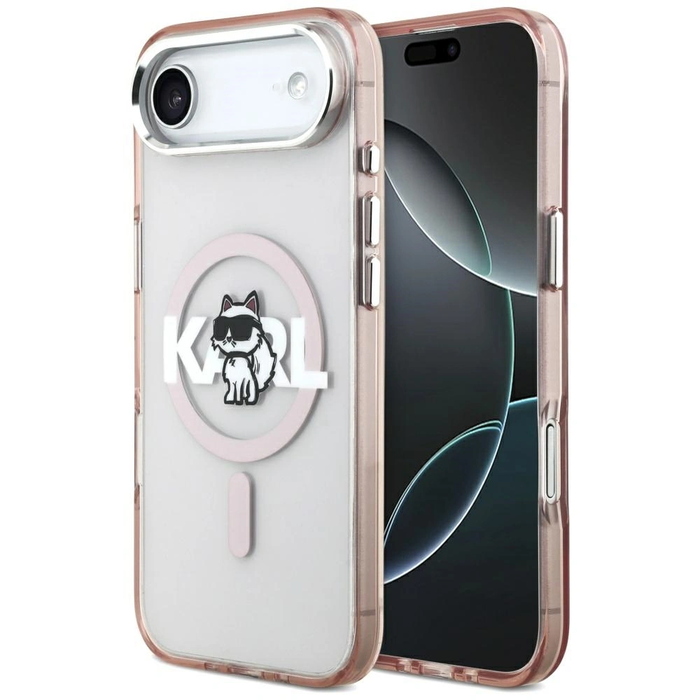 Karl Lagerfeld IML Choupette Sketch Logo MagSafe Apple iPhone Air pink