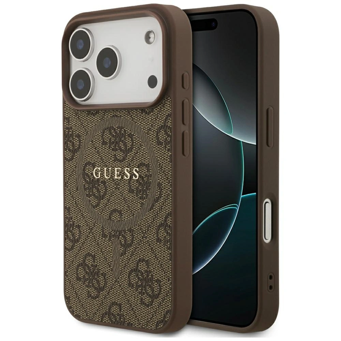 Guess 4G Ring Classic Logo MagSafe Apple iPhone 17 Pro brown