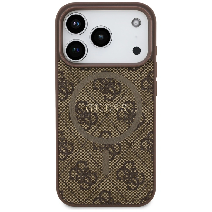 Guess 4G Ring Classic Logo MagSafe Apple iPhone 17 Pro brown