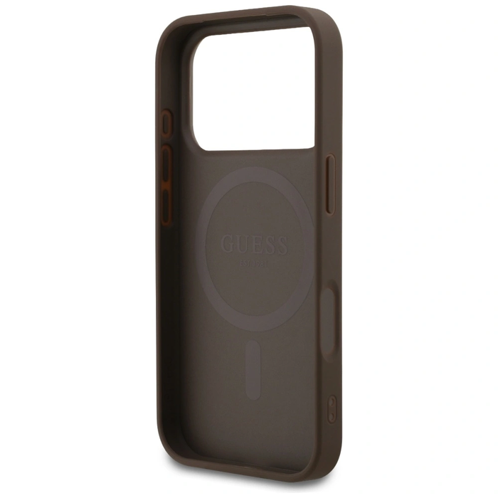 Guess 4G Ring Classic Logo MagSafe Apple iPhone 17 Pro brown