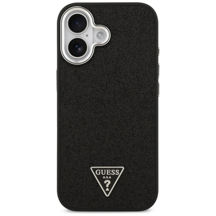 Guess Glitter Triangle Logo MagSafe Apple iPhone 17 black