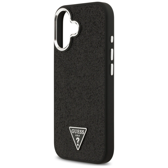 Guess Glitter Triangle Logo MagSafe Apple iPhone 17 black