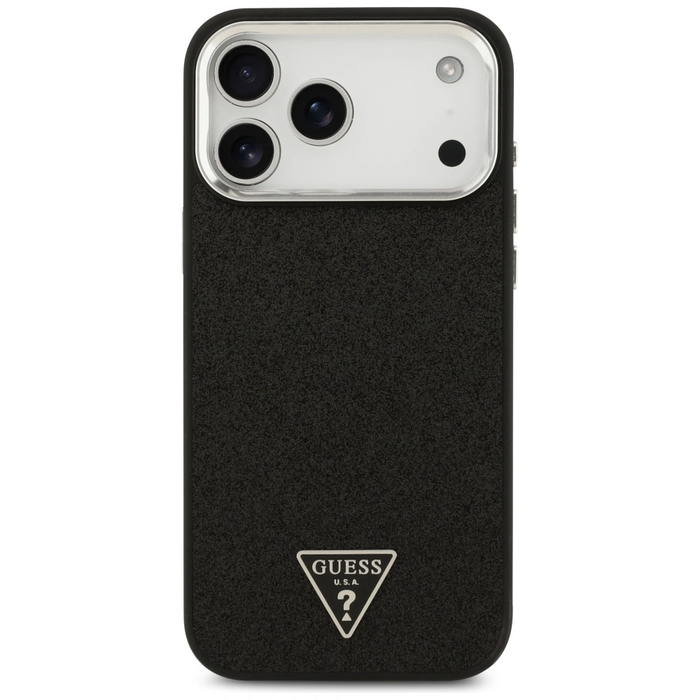 Guess Glitter Triangle Logo MagSafe Apple iPhone 17 Pro Max black