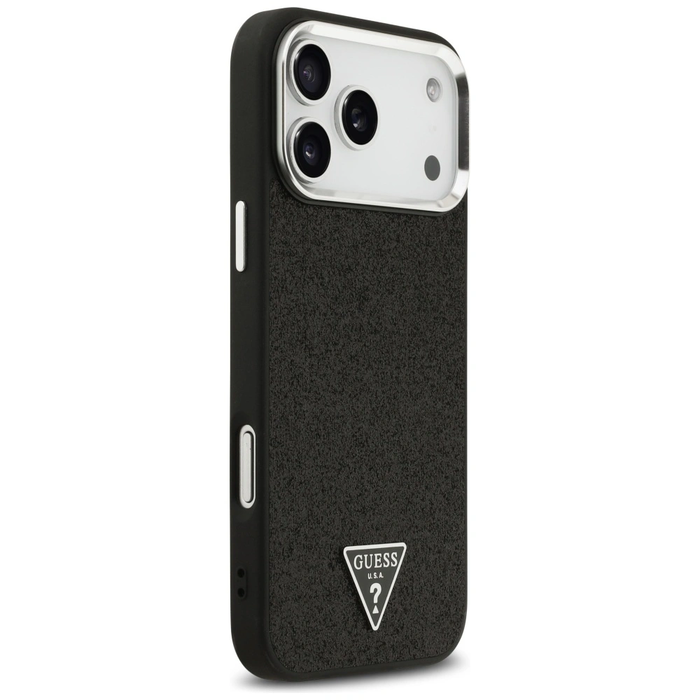 Guess Glitter Triangle Logo MagSafe Apple iPhone 17 Pro Max black
