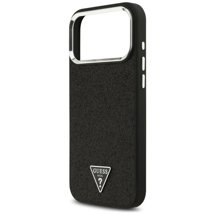 Guess Glitter Triangle Logo MagSafe Apple iPhone 17 Pro Max black