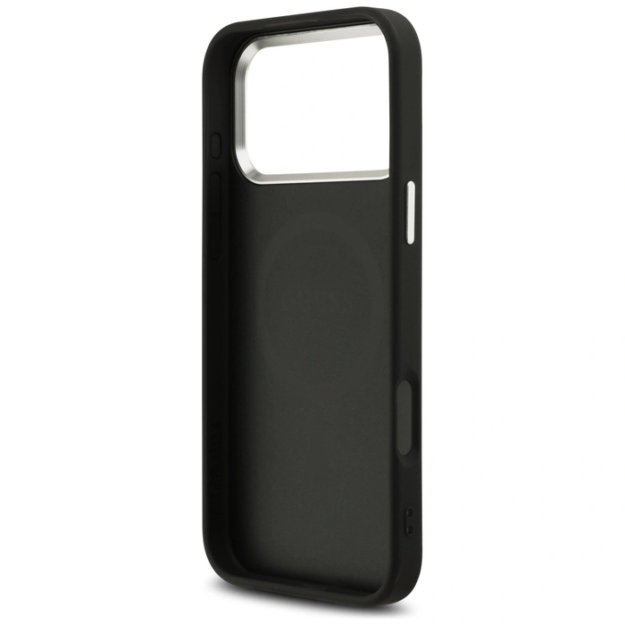 Guess Glitter Triangle Logo MagSafe Apple iPhone 17 Pro Max black