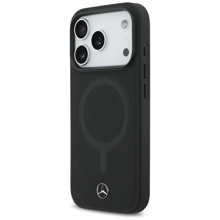 Mercedes Plain Smooth Leather MagSafe Apple iPhone 17 Pro black