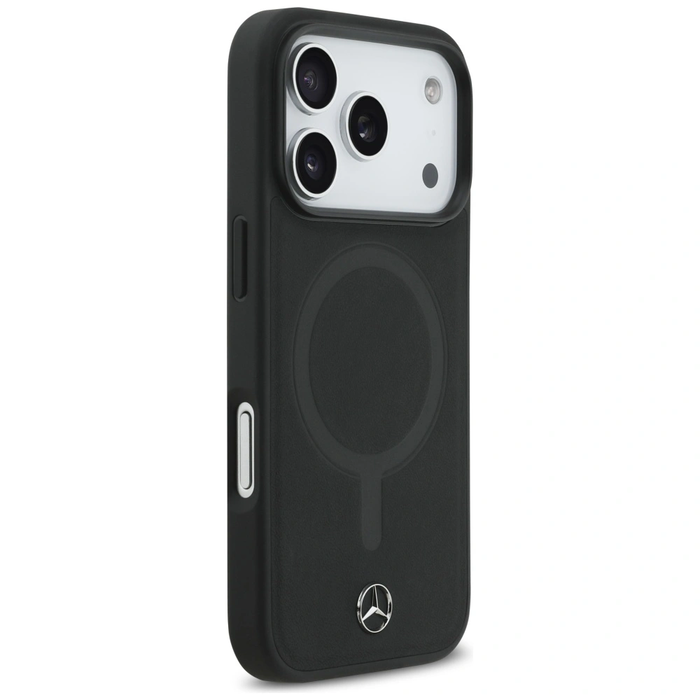 Mercedes Plain Smooth Leather MagSafe Apple iPhone 17 Pro black