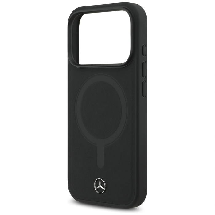 Mercedes Plain Smooth Leather MagSafe Apple iPhone 17 Pro black