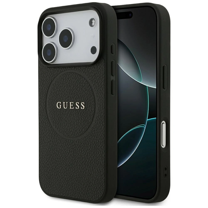 Guess Grained Ring MagSafe Apple iPhone 17 Pro black