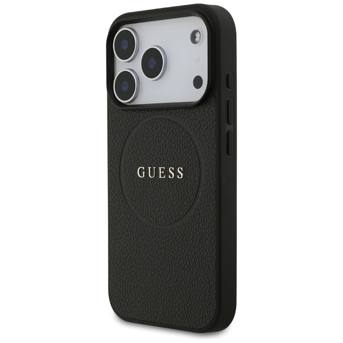Guess Grained Ring MagSafe Apple iPhone 17 Pro black