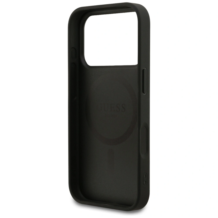 Guess Grained Ring MagSafe Apple iPhone 17 Pro black