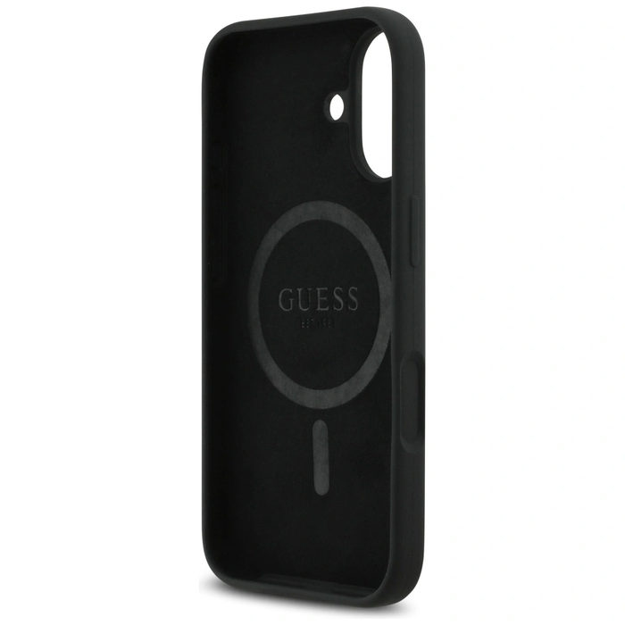 Guess Silicone Triangle Logo MagSafe Apple iPhone 17 black