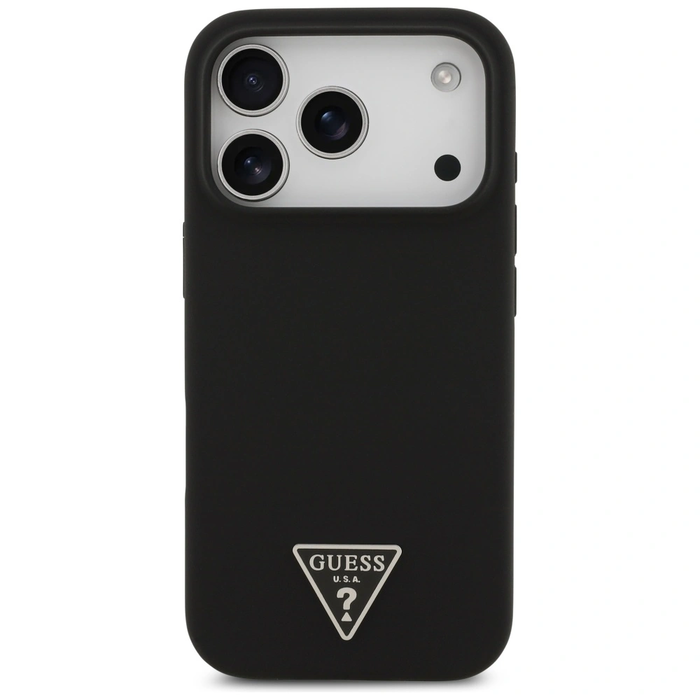 Guess Silicone Triangle Logo MagSafe Apple iPhone 17 Pro black