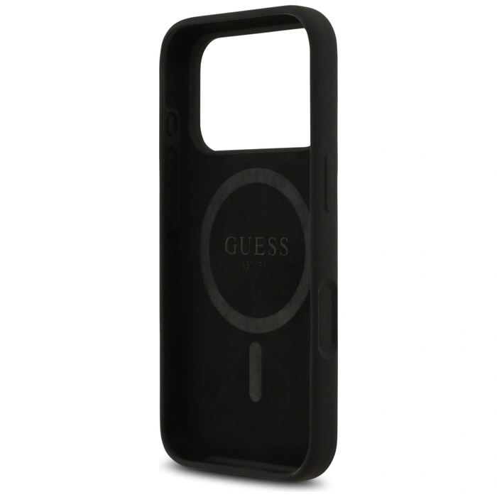Guess Silicone Triangle Logo MagSafe Apple iPhone 17 Pro black