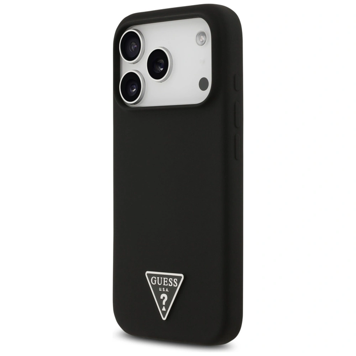 Guess Silicone Triangle Logo MagSafe Apple iPhone 17 Pro Max black