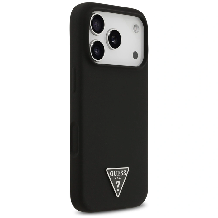 Guess Silicone Triangle Logo MagSafe Apple iPhone 17 Pro Max black