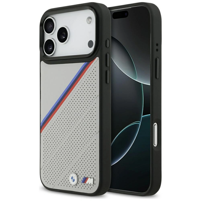 BMW M Tricolor Metal Logo MagSafe Apple iPhone 17 Pro Max grey