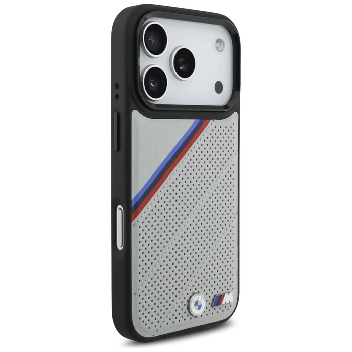 BMW M Tricolor Metal Logo MagSafe Apple iPhone 17 Pro grey