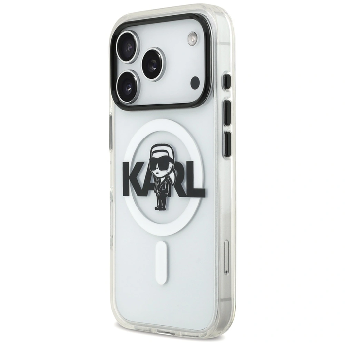 Karl Lagerfeld IML Karl Sketch Logo MagSafe Apple iPhone 17 Pro clear