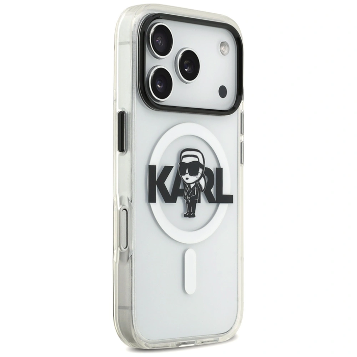 Karl Lagerfeld IML Karl Sketch Logo MagSafe Apple iPhone 17 Pro clear