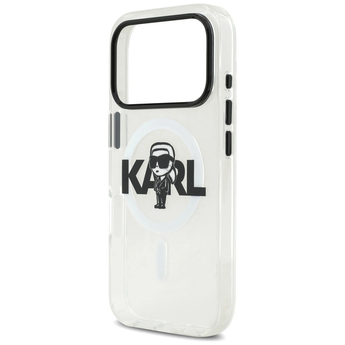 Karl Lagerfeld IML Karl Sketch Logo MagSafe Apple iPhone 17 Pro clear