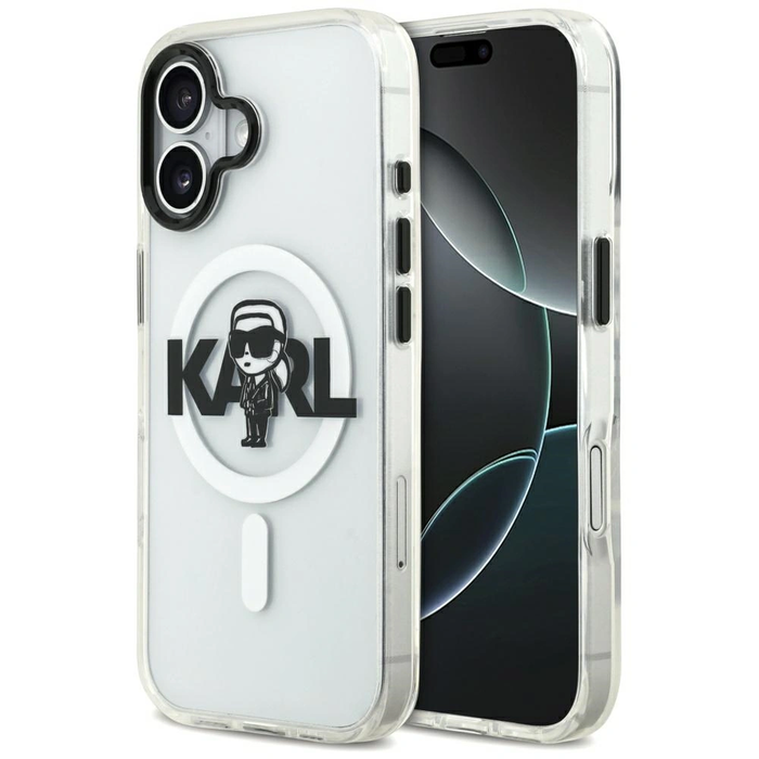 Karl Lagerfeld IML Karl Sketch Logo MagSafe Apple iPhone 17 clear