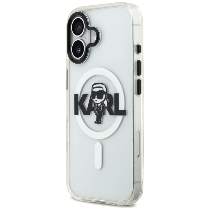 Karl Lagerfeld IML Karl Sketch Logo MagSafe Apple iPhone 17 clear