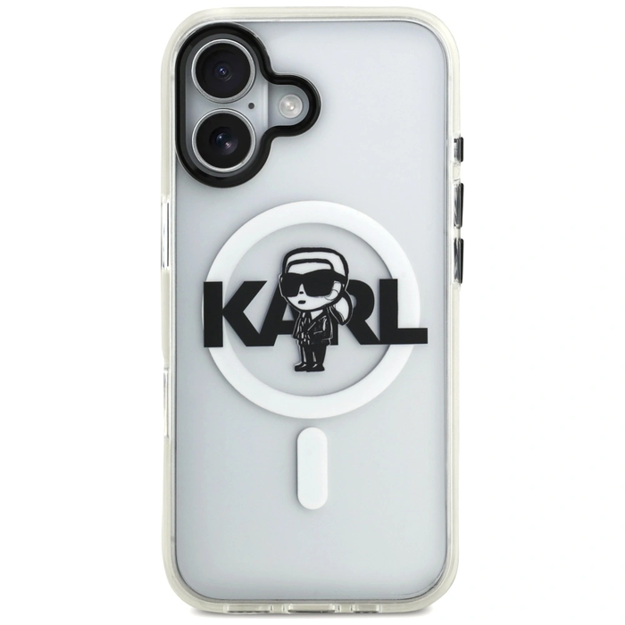 Karl Lagerfeld IML Karl Sketch Logo MagSafe Apple iPhone 17 clear