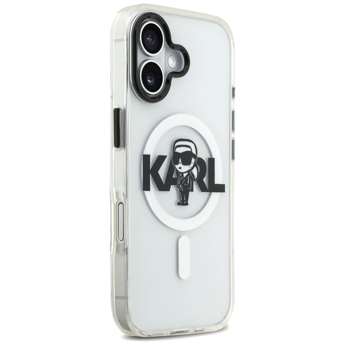 Karl Lagerfeld IML Karl Sketch Logo MagSafe Apple iPhone 17 clear