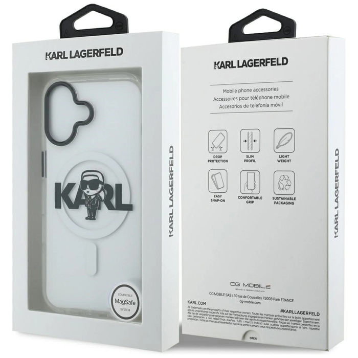 Karl Lagerfeld IML Karl Sketch Logo MagSafe Apple iPhone 17 clear