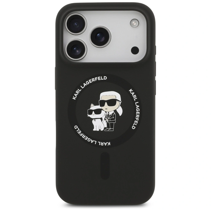 Karl Lagerfeld Silicone Karl&Choupette Ring MagSafe Apple iPhone 17 Pro Max black