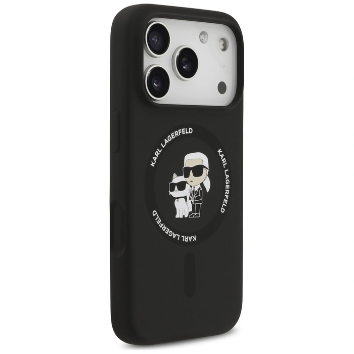 Karl Lagerfeld Silicone Karl&Choupette Ring MagSafe Apple iPhone 17 Pro Max black