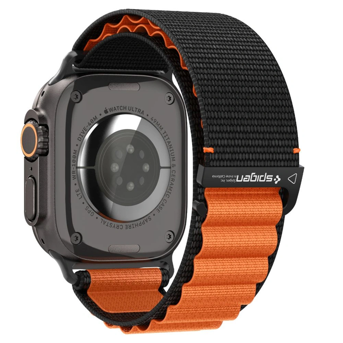 Spigen WBF1 Band Apple Watch 6/7/8/9/10/SE/Ultra 1/2 44/45/46/49mm Black/orange