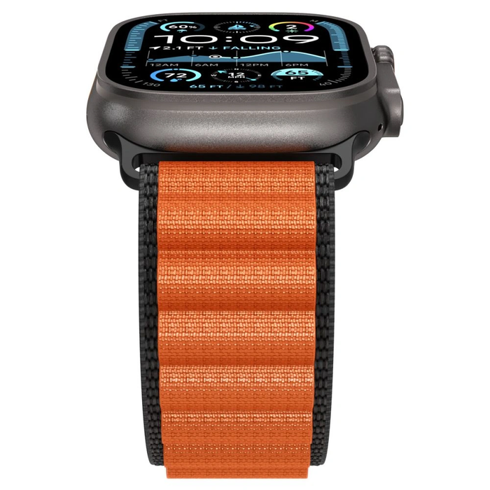 Spigen WBF1 Band Apple Watch 6/7/8/9/10/SE/Ultra 1/2 44/45/46/49mm Black/orange