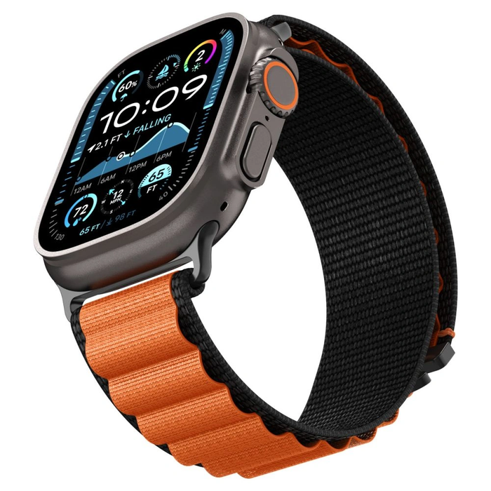 Spigen WBF1 Band Apple Watch 6/7/8/9/10/SE/Ultra 1/2 44/45/46/49mm Black/orange