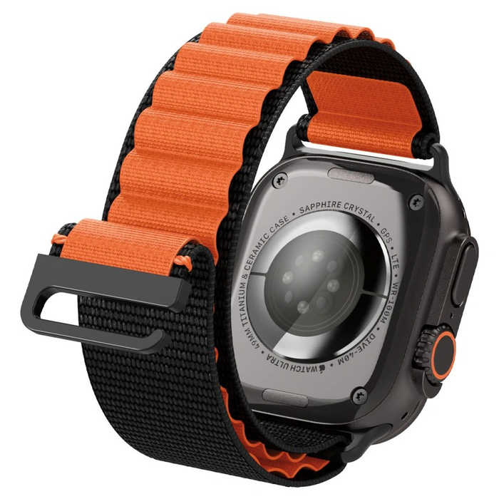Spigen WBF1 Band Apple Watch 6/7/8/9/10/SE/Ultra 1/2 44/45/46/49mm Black/orange