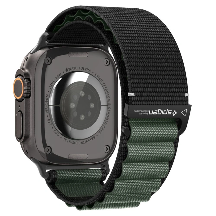 Spigen WBF1 Band Apple Watch 6/7/8/9/10/SE/Ultra 1/2 44/45/46/49mm Black/green